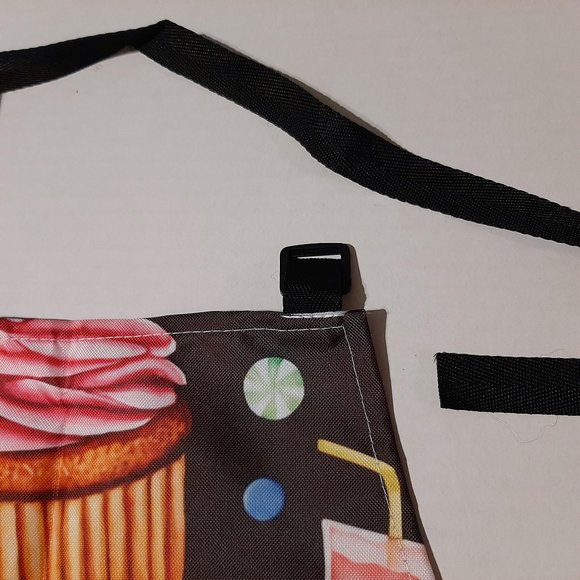 Cupcakes and Cocktails kitchen Apron 33 inch height 28 inch width very cute fun - Picture 3 of 4